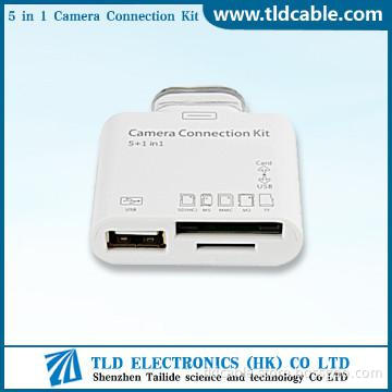 White 5+1 in 1 Camera Connection Kit for iPad